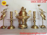 Bộ ngũ sự bằng đồng cát tút cao 55cm