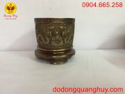Bát hương bằng đồng màu hun xanh giả cổ