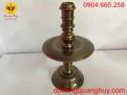chân nến thờ bằng đồng hun xanh giả cổ