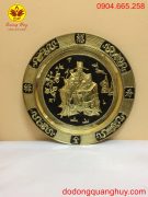 Mâm đồng phúc lộc thọ màu vàng