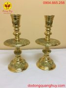 Chân nến thờ bằng đồng vàng
