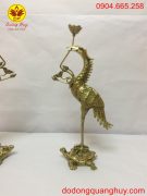 Hạc thờ bằng đồng vàng cao 50