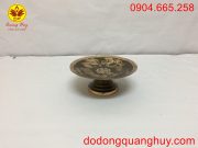 Mâm bồng bằng đồng đỏ cạo màu đường 25cm