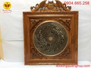 Tranh trống đồng đường kinh 50cm Khung Rơi