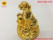 Chó phong thủy mạ vàng 24k