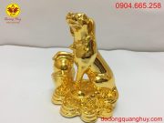 Chó phong thủy mạ vàng 24k