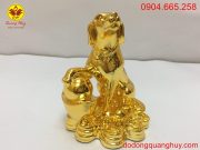 Chó phong thủy mạ vàng 24k