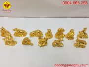 Tượng mười hai con giáp bằng đồng mạ vàng 24k