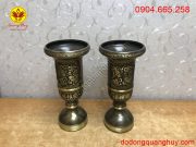 Ống cắm hương bằng đồng gải cổ