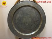 Mâm đồng chữ phúc chạm thủ công