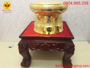 Trống đồng mạ vàng 24k đường kính 30cm