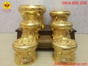 Trống đồng mạ vàng 24k