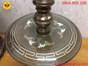 Bộ ngũ sự bằng đồng khảm ngũ sắc cao 50cm