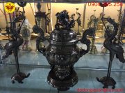 Bộ tam sự đỉnh đồng Quả Bầu bằng đồng vàng kỹ cao cấp