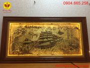 Tranh đồng thuận buồm xuôi gió giả cổ