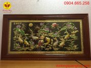 Tranh đồng cửu ngư hoa sen