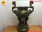 Lư đồng vàng mao rồng