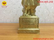 Đế Tượng Trần Hưng Đạo bằng đồng vàng cao 42cm