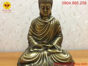 Tượng Phật Thích Ca Mâu Ni bằng đồng hao văn sắc nét và tinh xảo