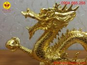 Đầu Rồng đồng phong thủy mạ vàng 24k
