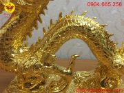 Thân Rồng đồng phong thủy mạ vàng 24k