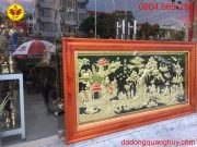 Khung gỗ tranh đồng Vinh Quy bái Tổ 2m3x1m2