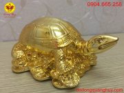Rùa đồng mạ vàng 24k