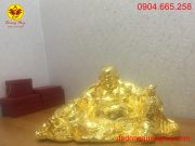 Tượng Di Lạc bằng đồng mạ vàng 24k cao 20cm