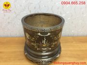 Miệng bát hương đồng khảm ngũ sắc