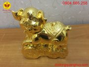 Tượng heo đồng, lợn đồng phong thủy mạ vàng 24k