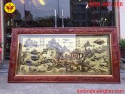 Tranh đồng quê bằng đồng xước giả cổ