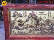 Cảnh quê hương được thể hiện đầy đủ trong tranh