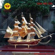 thuyền buồm bằng đồng kích thước 80cmx60cm