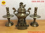 Tam sự đỉnh, đôi chân nến bằng đồng cao 45cm