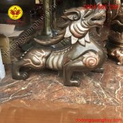 Tì hưu bằng đồng đỏ cạo màu