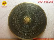Mặt trống đồng thúc đường kính 60cm màu hun giả cổ
