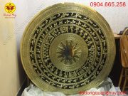 Mặt trống đồng thúc đường kính 60cm hoa văn sắc nét và tinh xảo