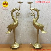 Đôi hạc bằng đồng cát tút nguyên chất sắc nét .
