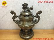 đỉnh đồng hoa văn sắc nét và tinh xảo