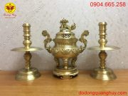 bộ tam sự bằng đồng cao 40cm