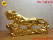 Tượng Hổ bằng đồng dát vàng 9999