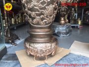 Đế lục bình cao 1m5 đồng đỏ