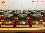 Trống đồng hun xanh giả cổ đường kính 12cm