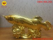 Cá chép bằng đồng mạ vàng 24k