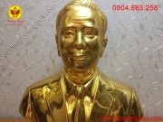 Tượng đồng chân dung bán thân cao 42cm dát vàng 9999