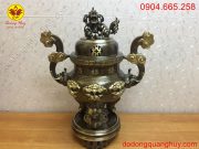 Đỉnh đồng rơi hai màu cao 65cm