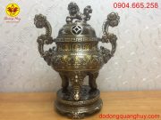 Đỉnh khảm ngũ sắc cao 40cm