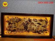 Tranh đồng vinh quy bái tổ đèn led