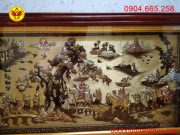 Tranh đồng vinh quy bái tổ kt 1m7x90 sắc nét và tinh xảo