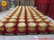 quà tặng trống đồng mạ vàng 24k